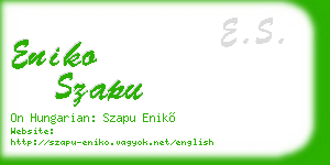 eniko szapu business card